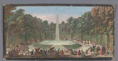 Gezicht op de Fontaine de l’Obélisque in de Tuin van Versailles door Anonymous