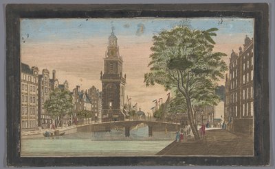 Gezicht op de Jan Roodenpoortstoren te Amsterdam door Anonymous