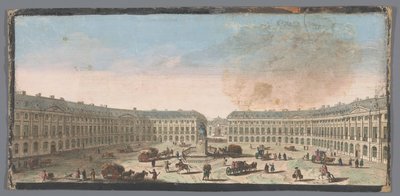 Gezicht op de Place Vendôme te Parijs door Anonymous