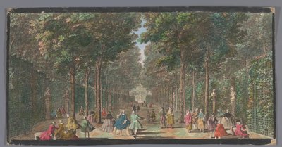 Gezicht op de Salle des Marronniers in de Tuin van Versailles door Anonymous