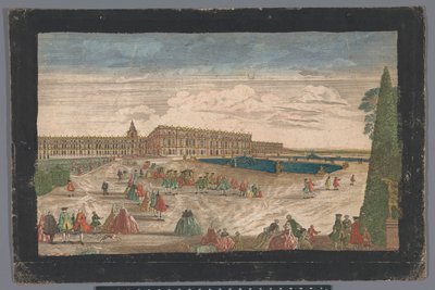 Gezicht op de Tuin van Versailles en het Paleis van Versailles door Anonymous