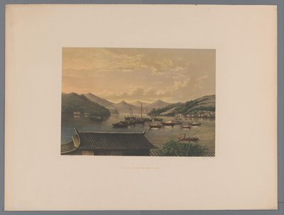 Gezicht op de baai van Nagasaki door Anonymous