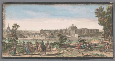 Gezicht op de stad en het Paleis van Versailles door Anonymous