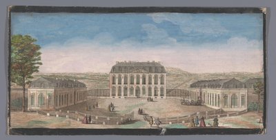 Gezicht op de voorzijde van het Chateau de Belle-Vue te Meudon door Anonymous
