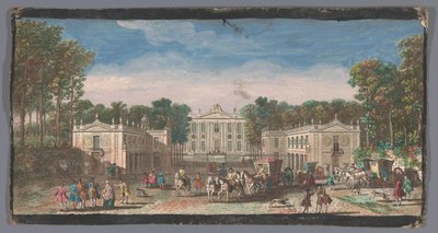 Gezicht op de voorzijde van het Château de Marly door Anonymous