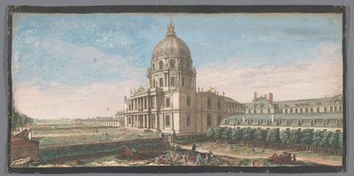 Gezicht op het Hôtel des Invalides te Parijs door Anonymous