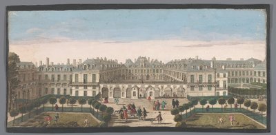 Gezicht op het Palais Royal te Parijs door Anonymous