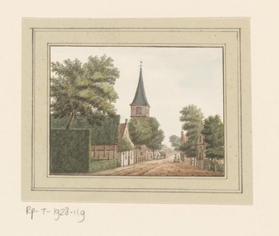 Gezicht op het dorp Heemskerk door Anonymous