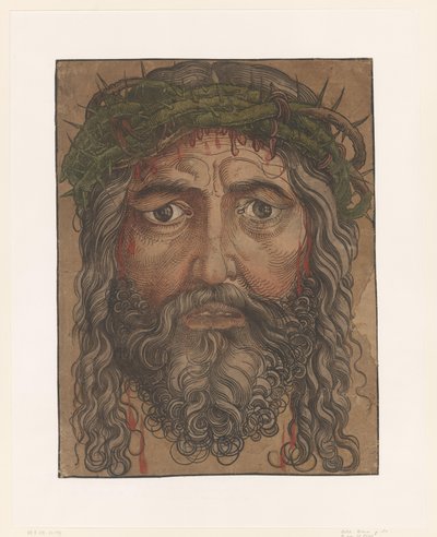 Gezicht van Christus met doornenkroon door Anonymous