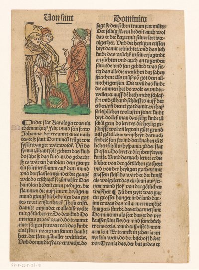 Heilige Dominicus en de verbranding van ketterse boeken door Anonymous