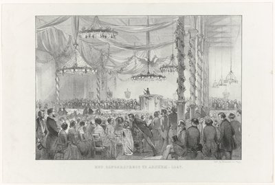 Het Zangersfeest te Arnhem, 1847 door Anonymous