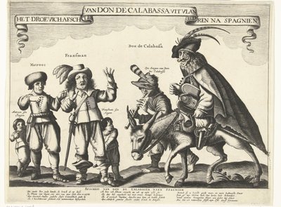 Het droevig afscheid van Don de Calabassa uit Vlaanderen en terugkeer naar Spanje, 1646 door Anonymous
