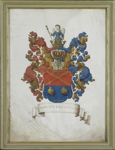 Het Wapen van Susanna van Collen (1692-1745), Echtgenote van Jacob Feitama door Anonymous