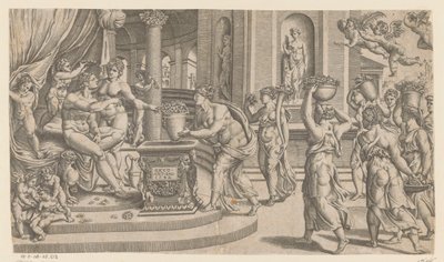 Huwelijk van Vertumnus en Pomona door Anonymous