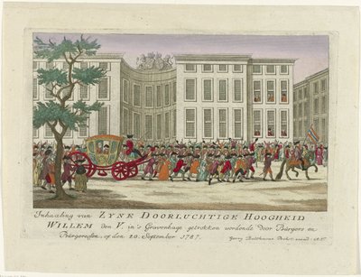 Inhaling van de prins van Oranje, 1787 door Anonymous