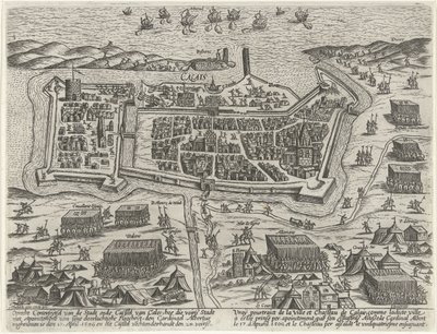 Inname van Calais door aartshertog Albrecht, 1596 door Anonymous