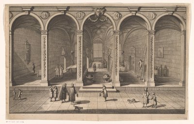 Interieur van de stadsbibliotheek te Gdansk door Anonymous