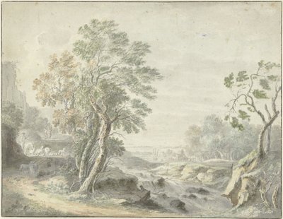 Italiaans landschap door Anonymous