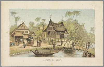 Javaanse dorp op de Wereldtentoonstelling in Amsterdam, 1883 door Anonymous