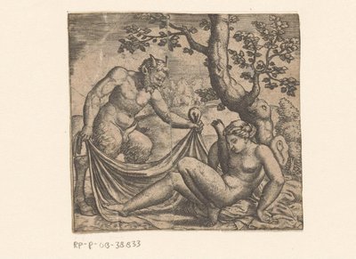 Jupiter en Antiope door Anonymous