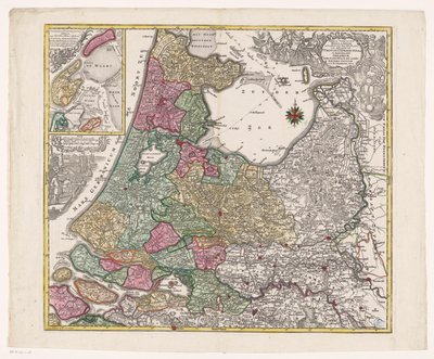 Kaart van Holland, Utrecht en een deel van Gelderland door Anonymous