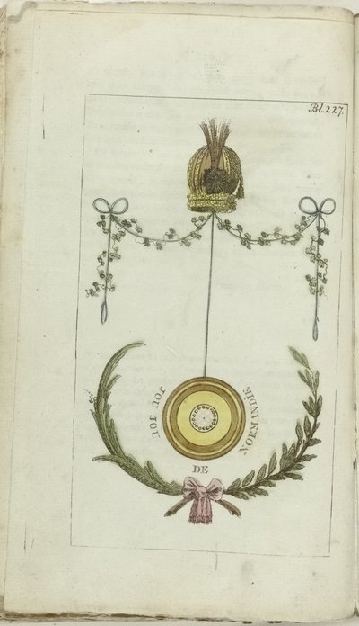 Kabinet van mode en smaak 1791, Bl. 227: Jou jou de Normandie door Anonymous