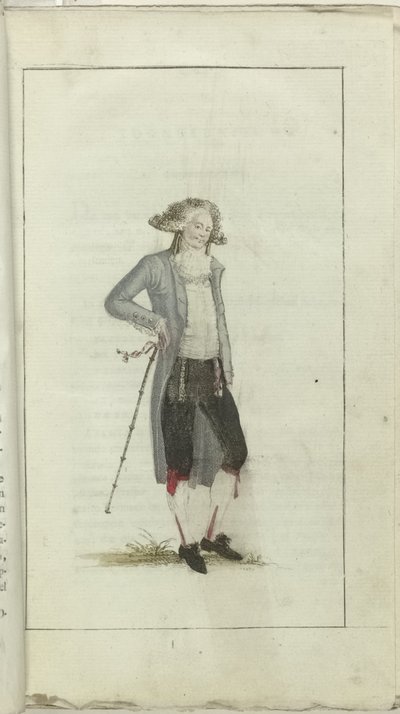 Kabinet van mode en smaak 1791, pl. I: Petit Maitre door Anonymous