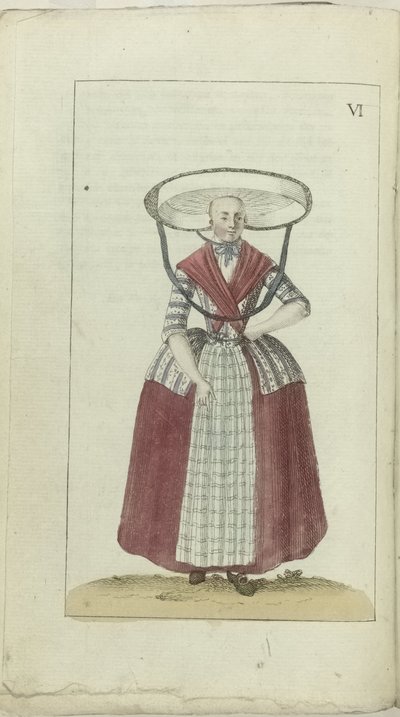 Kabinet van mode en smaak 1791, pl. VI: Friezin door Anonymous