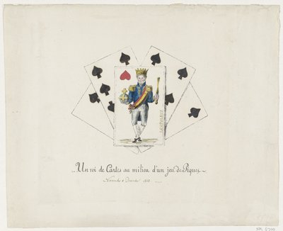 Koning Leopold I als de hartenkoning, 1831-1832 door Anonymous