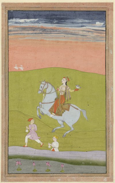Koningin Chand Bibi te paard door Anonymous