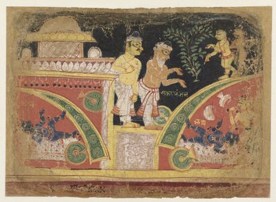 Krishna die de kar omverwerpt door Anonymous