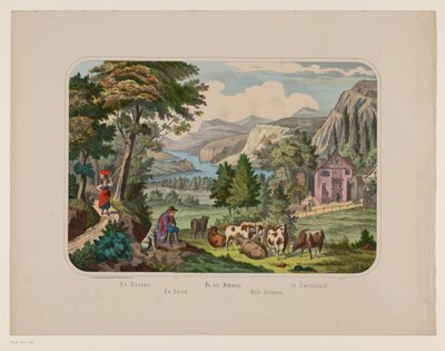 Landschap in Zwitserland door Anonymous