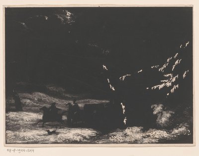 Landschap met ruiters door Anonymous