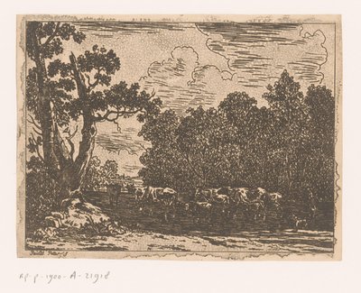 Landschap met vee door Anonymous