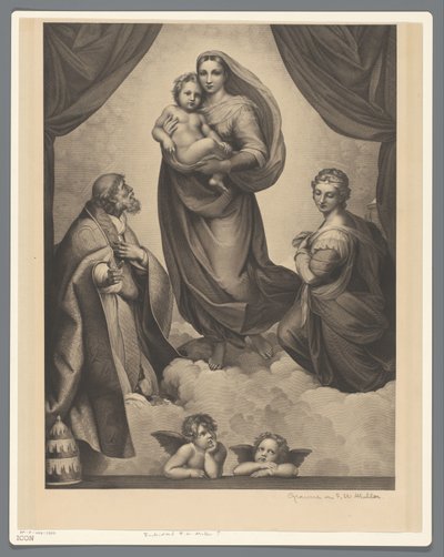 Maria en Kind bij H. Sixtus en H. Barbara door Anonymous