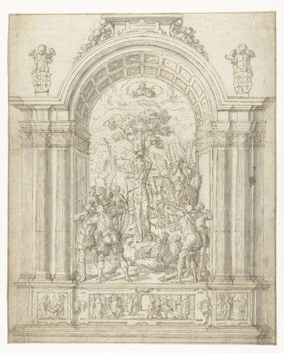 Martelaarschap van de heilige Sebastiaan door Anonymous