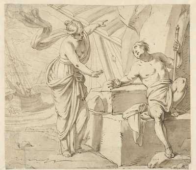 Minerva verschijnt aan Odysseus door Anonymous