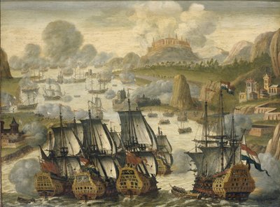 Zeeslag bij Vigo Bay, 23 oktober 1702. Episode uit de Spaanse Successieoorlog door Anonymous