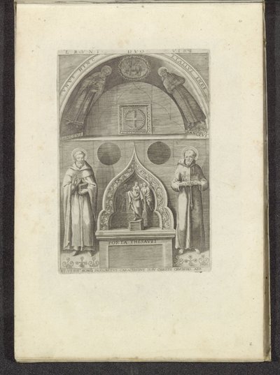 Nis met de heilige Franciscus en de heilige Dominicus door Anonymous