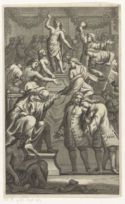 Ontvangst van Cornelis de Bruyn als nieuw lid van de Bentvueghels door Anonymous