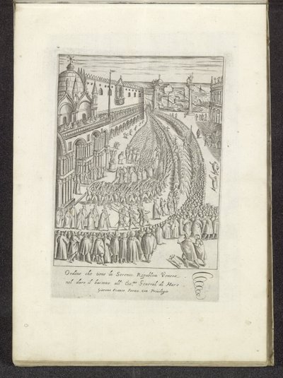 Optocht over het Piazzetta te Venetië door Anonymous