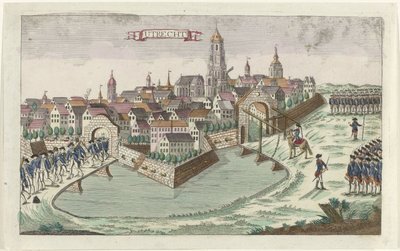 Patriotten verlaten Utrecht, 1787 door Anonymous
