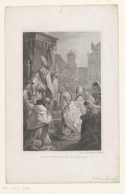 Paus Urbanus II te Clermont-Ferrand, 1095 door Anonymous