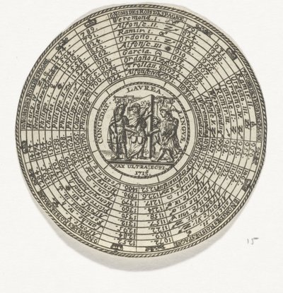 Penning met een embleem en de namen van Spaanse koningen door Anonymous