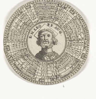 Penning met het portret van Leo III en met de namen van Oost-Romeinse keizers door Anonymous