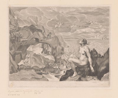 Perseus komt Andromeda bevrijden door Anonymous