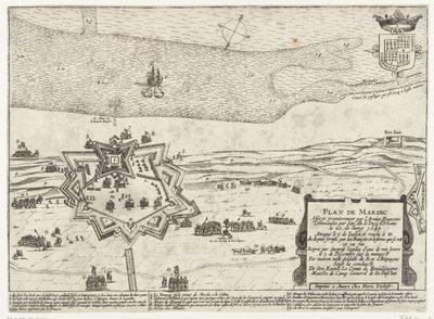 Plattegrond van fort Mardijk, 1645 door Anonymous