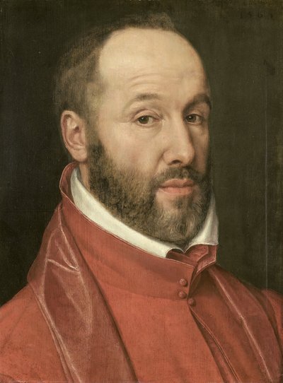 Portret van Antoine Perrenot, Kardinaal de Granvelle, Minister van Karel V en Filips II door Anonymous