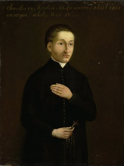 Portret van Charles van der Meulen, missionaris naar Curaçao door Anonymous