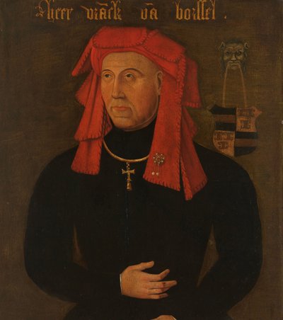Portret van Frank van Borselen, Heer van Sint Maartensdijk en Stadhouder van Holland, vierde echtgenoot van Jacoba van Beieren, Gravin van Holland en Zeeland door Anonymous